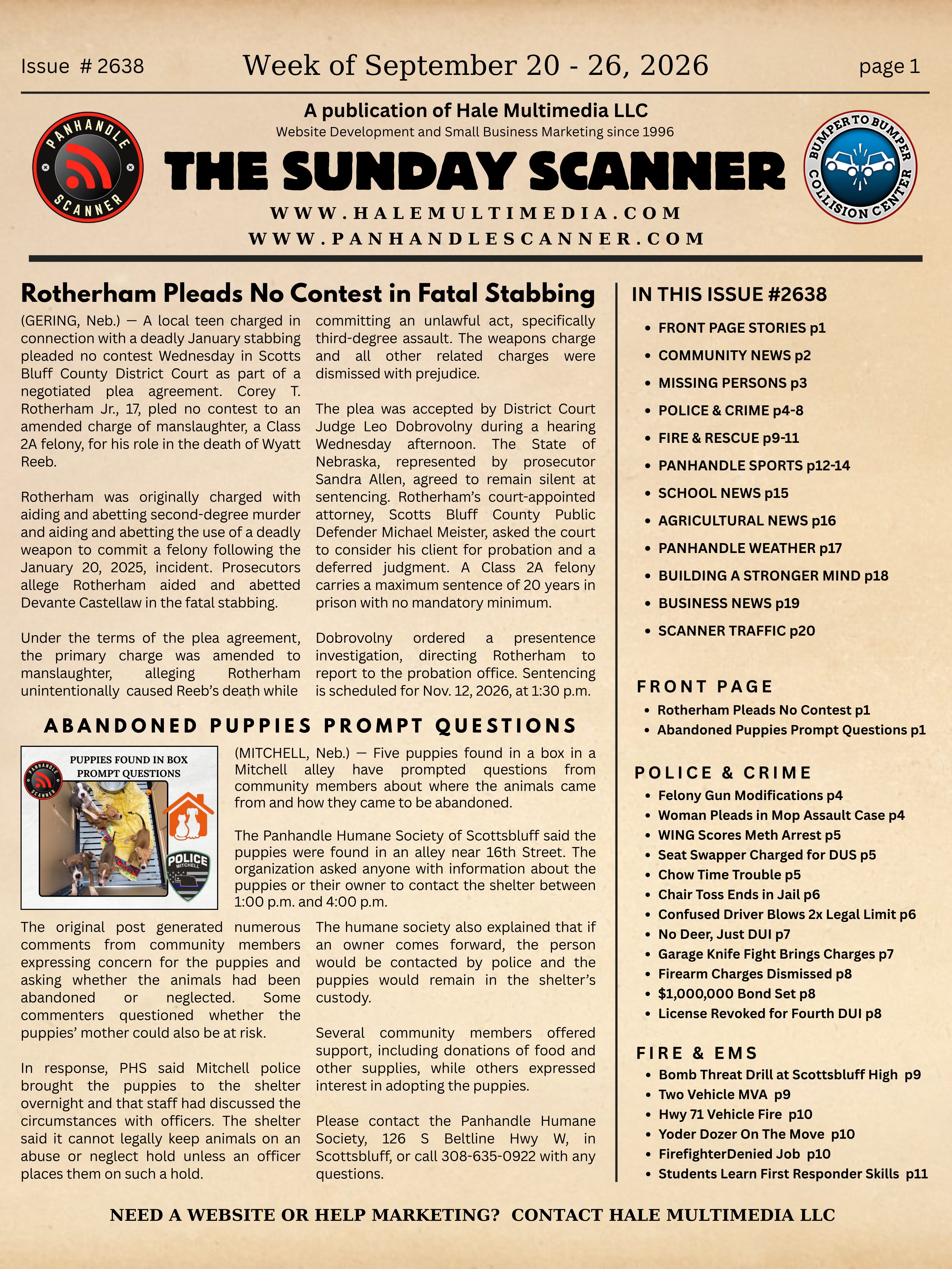 THE SUNDAY SCANNER